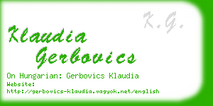 klaudia gerbovics business card